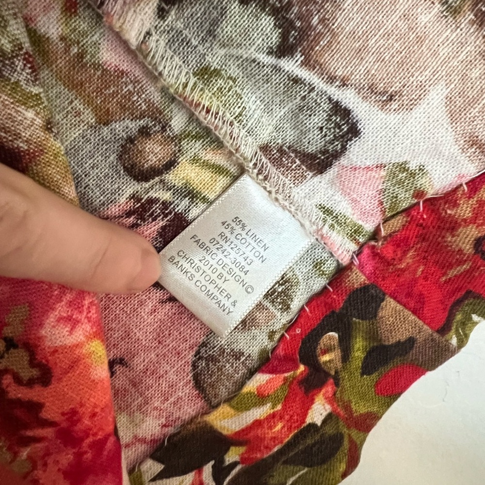 Christopher & Banks Floral A-Line Skirt - Pink and Green - Picture 4 of 8
